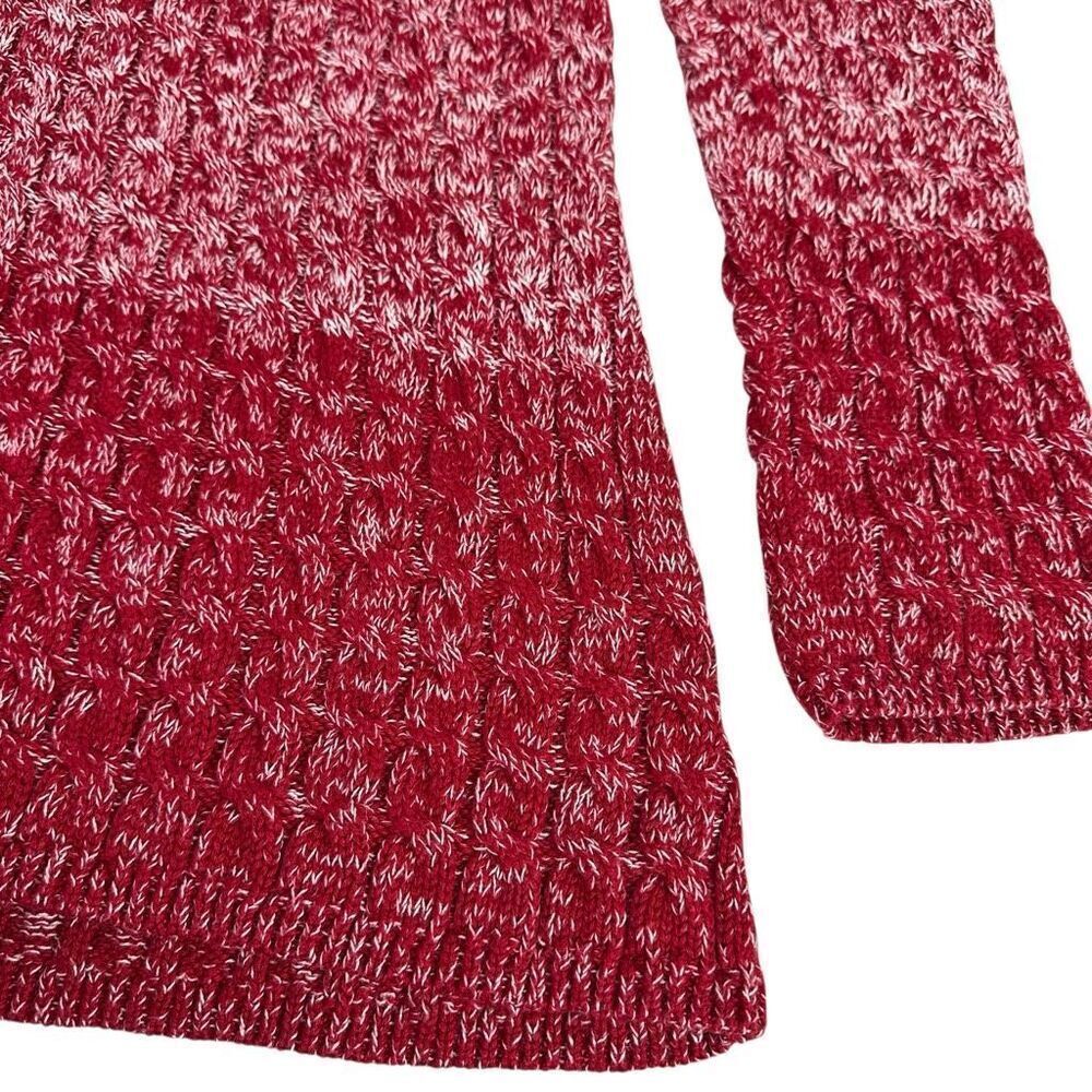 Talbots XL Red Ombre Colorblock Sweater Cotton Pullover - Picture 4 of 5